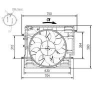 Radiator fan Single Fan 47967 NRF for VOLVO XC90 II