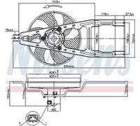 NISSENS Radiator Cooling Fan 85134 for FIAT CINQUECENTO (1992) 0.9 -/IE etc