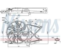 Radiator fan Single Fan 85154 NISSENS for OPEL ASTRA G Hatchback ASTRA G Estate