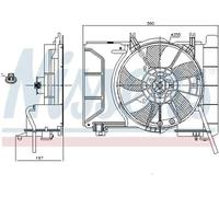 Radiator fan Single Fan 85941 NISSENS for TOYOTA YARIS/VITZ YARIS Hatchback Van
