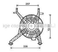 AVA Radiator Fan FD7558 for FORD FIESTA (2009) 1.6 TI-VCT etc
