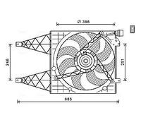 PRASCO VN7532 Fan, radiator