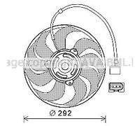 Radiator fan Single Fan VN7533 AVA QUALITY COOLING for SKODA VW SEAT