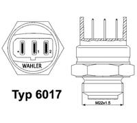 WAHLER 6017.85D Temperature Switch, radiator fan