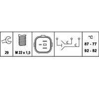 HELLA 6ZT 007 837-071 Temperature Switch, radiator fan