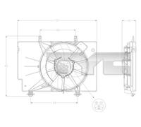 Radiator Fan TYC Fits FORD B-Max Fiesta VI 1933768