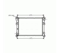 Radiator FD2319 AVA 1103117 1104319 1105821 1671799 1C1H8005GA