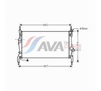 Radiator FDA2405 AVA 1373156 1383317 1898103 6C118005CA 6C118005CB