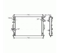 Radiator FDA2425 AVA 1337541 1377541 1493774 1433321 1493771
