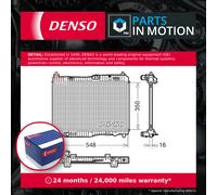 Radiator fits FORD TRANSIT COURIER V460 TDCi 1.5D 2014 on Denso 1522383 1573215