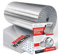 Radiator Foil Reflector Roll 10 Metres - Heat Reflective Insulation Roll Foil Sheet Backing - Thermal Bubble Wrap Energy Saving Radiator Heat Reflector Foil Insulation for Behind Radiators