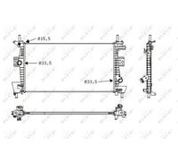 Radiator for Ford Focus KDDA 0.0 Litre July 2013 to July 2017 Genuine NRF