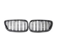 Radiator Front Grill Carbon Fiber Color Dual Slat Front Hood Kidney Grilles Grill Compatible For BMW F22 F23 For M2 225i 218i 220i 2014-2018 Car Replacement Grille(Carbon fiber)