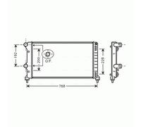AVA Coolant Radiator FTA2250 for FIAT DOBLO (2001) 1.9 JTD etc