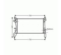 Radiator FTA2380 AVA 1330T9 1330V0 1330Y1 1330Y4 51780659