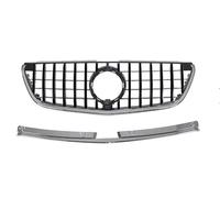 Radiator Grill Car Front Grill Upper Upper Bumper Hood Mesh Center Grid For Mercedes For Benz For Vito V260 W447 2016-2018 GT Front Grille(Black)