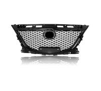 Radiator Grill For Mazda 3 For Axela 2014-2016 Front Grille Honeycomb Style Racing Grills+Car Lower Bumper Spoiler Splitter Guard Plate Blade Lip Front Grille