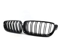 Radiator Grille Diamond Front Bumper Kidney Grill Double Slat Racing Sport Grille For BMW 3 Series F30 F31 F35 2011-19(Double Line Black)