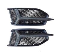 Radiator Grille For A6 Standard Bumper 2019-2021 Honeycomb Front Fog Lamp Cover Grille(Black)