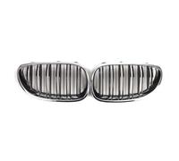 Radiator Grille For BMW For 5 Series E60 E61 530i 520i 525i 540i 550i 2004-2009 Gloss Black Kidney Grille Car Styling Mesh Grill(2L Silver)