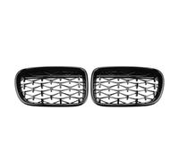Radiator Grille For BMW For X3 For F25 2010-2013 All Black Single Line Style Front Bumper Grilles Silver Diamonds Racing Double Slat Grills Mesh Grill(Diamond-Glossy Black)