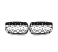 Radiator Grille For BMW X5 E70 X6 E71 2007-2014 Chrome Silver Diamonds Style Double Dual Slats Upper Grills All Black Front Bumper Grilles