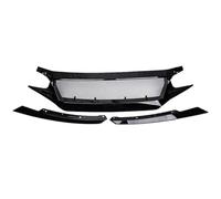 Radiator Grille For Civic 10th FK7 FK8 For TYPE-R Fiberglass Front Bumper Grille Racing Car FC JS N1 Style Carbon Fiber Decoration Black QAQMHVCVB(Style A)