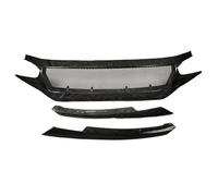Radiator Grille For Civic 10th FK7 FK8 For TYPE-R Fiberglass Front Bumper Grille Racing Car FC JS N1 Style Carbon Fiber Decoration Black QAQMHVCVB(Style C)