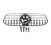 Radiator Grille GT Style Middle Front Grille Bumper Grill GLE W167 Coupe Grill For Mercedes For Benz C167 X167 Gle350 300d 450 2020-2022 MTVTFECEWG(Chrome black)