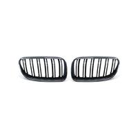 Radiator Grille Replacement 2PCS For E92 E93 2010-2013 Car Front Bumper Kidney Grill Double Slat Line ABS Plastic Racing Grilles Replacement Part Bumper Grille Mesh(Double Line Carbon look)