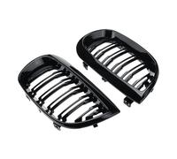 Radiator Grille Replacement For 1-Series E81 E87 For Pre-facelift 5-door 2004 2005 2006 2007 Glossy Black Car Front Kidney Grill Double Slat Racing Grills Front Bumper Grille