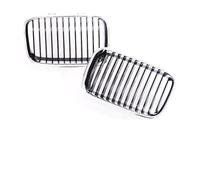 Radiator Grille Replacement For 3 Series E36 For Pre-LCI 1992-1996 Dual Slat Carbon Matte Grill Front Bumper Kidney Gloss Black Grills Cover Lower Grille(Single Chrome Black)