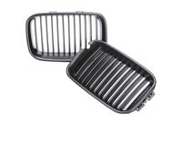 Radiator Grille Replacement For 3 Series E36 For Pre-LCI 1992-1996 Dual Slat Carbon Matte Grill Front Bumper Kidney Gloss Black Grills Cover Lower Grille(Single Matte Black)