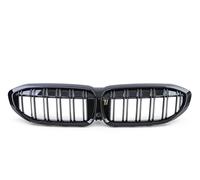 Radiator Grilles For BMW G20 3-Series G20 G21 G28 2019-2022 Front Bumper Hood Kidney Grill Racing Grilles Replacement Black Diamond Meteor Style Front Grille(2 Slat-Gloss Black)