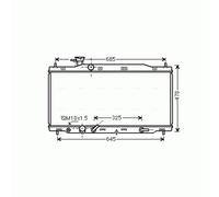AVA Coolant Radiator HD2226 for Honda CR-V (2007) 2.0 IVTEC