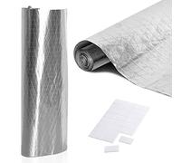 Radiator Heat Reflector Foil 10M X 50CM - Energy Saving Radiator Insulation Roll, 24 x Self-Adhesive Double Sided Sticky Pads | (2 Rolls)