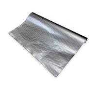 Radiator Heat Reflector Foil Insulation Roll 5M X 50CM - 24 x Self-Adhesive Double Sided Sticky Pads Energy Saving Radiator Cover Insulation Foil Film , Silver Foil (1 Roll)
