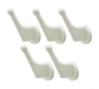 Radiator Hooks for Heated Towel Bars, No-Drill Plastic Clothes Hooks for Home Use, 5/10 Pack, White, 7.9 x 4.6 x 3.96 cm (5PCS)