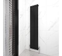 Radiator Horizontal Vertical Designer Flat Panel Central Heating Radiator 1600mm Height (1600x272mm Single, Black)
