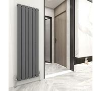 Radiator Horizontal Vertical Designer Flat Panel Central Heating Radiator 1600mm Height (1600x408mm Single, Anthracite)