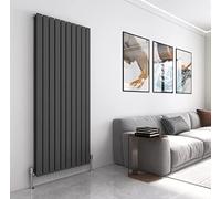Radiator Horizontal Vertical Designer Flat Panel Central Heating Radiator 1800mm Height (1800x680mm Double, Anthracite)