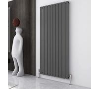 Radiator Horizontal Vertical Designer Flat Panel Central Heating Radiator 1800mm Height (1800x680mm Single, Anthracite)