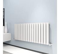Radiator Horizontal Vertical Designer Flat Panel Central Heating Radiator 600mm Height (600x1156mm Double, White)
