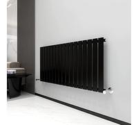 Designer Flat Panel Double Radiator 600x1156mm Black MCC Direct Black 600x1156