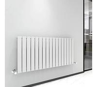 Radiator Horizontal Vertical Designer Flat Panel Central Heating Radiator 600mm Height (600x1156mm Single, White)