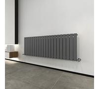 Radiator Horizontal Vertical Designer Flat Panel Central Heating Radiator 600mm Height (600x1428mm Single, Anthracite)