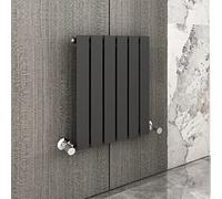 Radiator Horizontal Vertical Designer Flat Panel Central Heating Radiator 600mm Height (600x408mm Single, Anthracite)