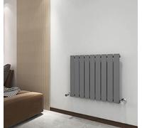 Radiator Horizontal Vertical Designer Flat Panel Central Heating Radiator 600mm Height (600x612mm Single, Anthracite)