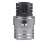 Radiator Hose Barb Coupler 1-1/4 to 1-1/2 Inch Aluminium Adapter | Integrated 1/8 Npt Port, Smooth Strong Structure, Retrofit-friendly for Vacuum Lines, Gauge Sensors and Engine Water Passages