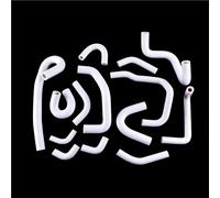 Radiator Hose Pipe Compatible with Nissan for Skyline R32 R33 R34 GTR RB RB26DETT Silicone Coolant Water Radiator Hose 14PCS(White)
